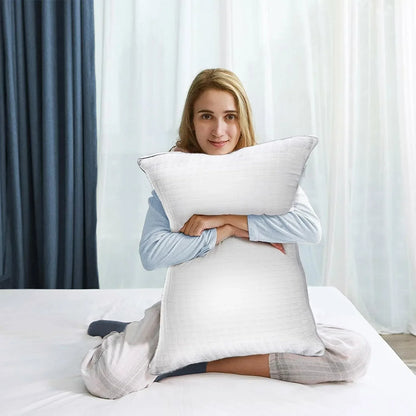 2xKing Quality Pillows Cotton Hotel Adjustable Home Pillows Down Alternative Pillows - Mekamart Australia