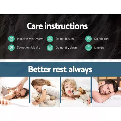 5CM Bedding Luxury Pillowtop Mattress Topper Mat Pad Antibacterial and dust mite-resistant Queen:153*203cm - Mekamart Australia