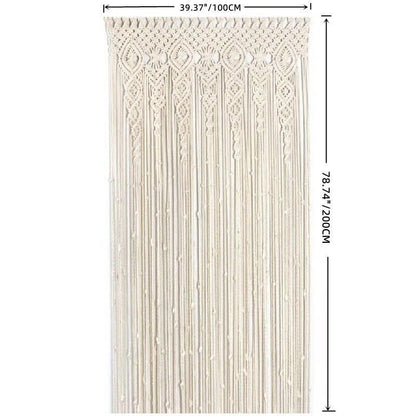 2m Heavy Duty Macrame Curtain Boho Woven Wall Hanging Window Doorway Wedding