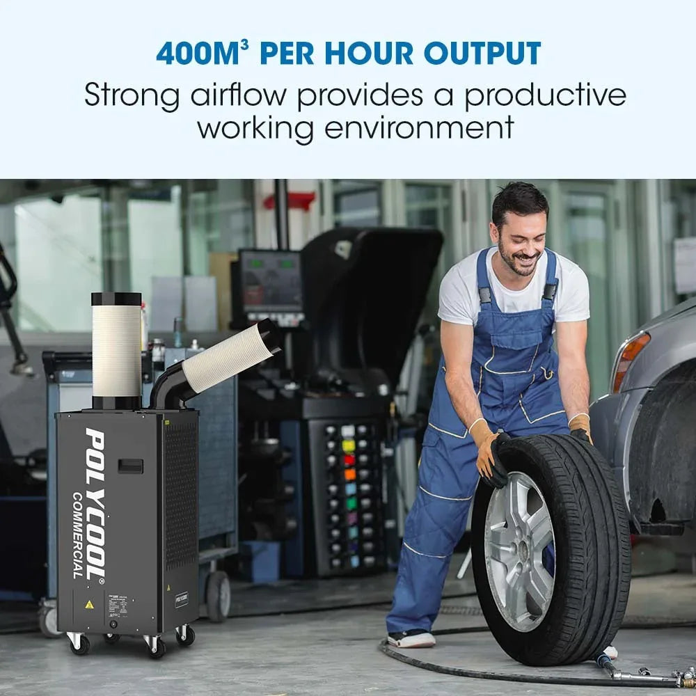 POLYCOOL 2.7kW Portable Industrial Spot Cooler - Mekamart Australia