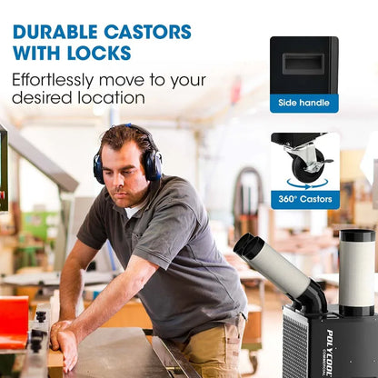 POLYCOOL 4.5kW Portable Industrial Spot Cooler, with Twin Cooling Ducts, 15A Plug - Mekamart Australia