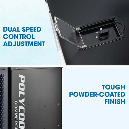 POLYCOOL 4.5kW Portable Industrial Spot Cooler, with Twin Cooling Ducts, 15A Plug - Mekamart Australia