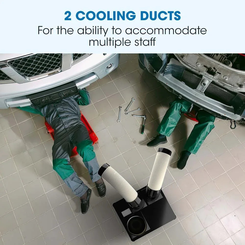 POLYCOOL 4.5kW Portable Industrial Spot Cooler, with Twin Cooling Ducts, 15A Plug - Mekamart Australia