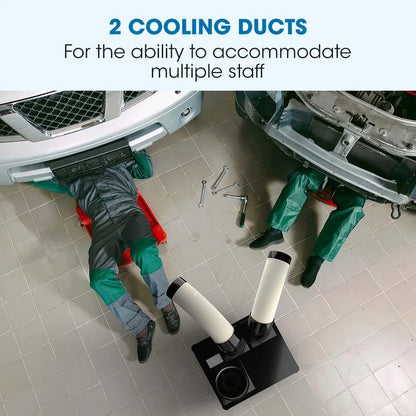 POLYCOOL 4.5kW Portable Industrial Spot Cooler, with Twin Cooling Ducts, 15A Plug - Mekamart Australia