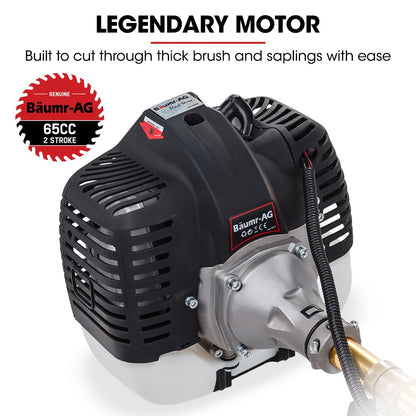Baumr-AG 65CC Brushcutter Whipper Snipper Trimmer Brush Cutter Multi Pole Tool
