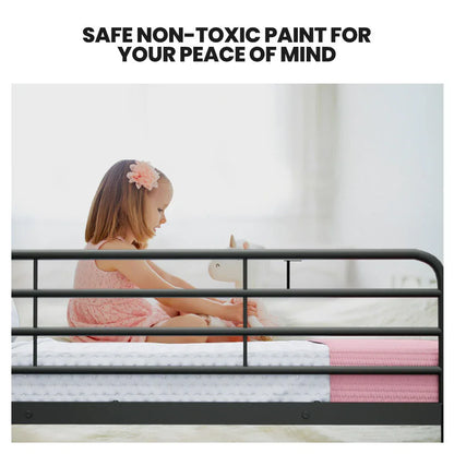 Kingston Slumber 2in1 King Single Metal Bunk Bed Frame, with Modular Design, Dark Matte Grey - Mekamart Australia