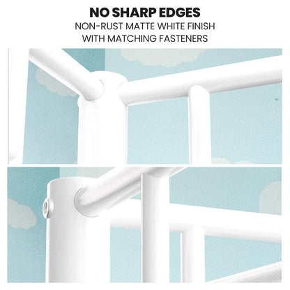 KINGSTON SLUMBER 2in1 Single Metal Bunk Bed Frame, with Modular Design, Matte White