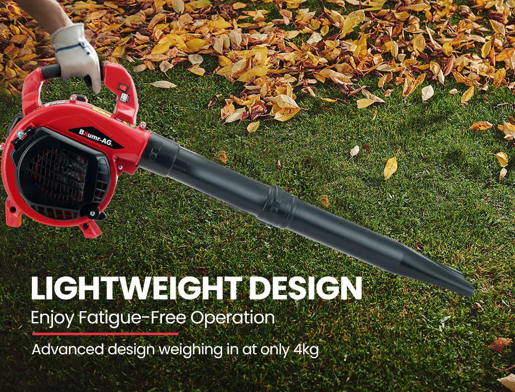 BAUMR-AG Cordless Leaf Blower Vacuum Petrol Hand Garden Lawn Held Vac 2-Stroke - Mekamart Australia