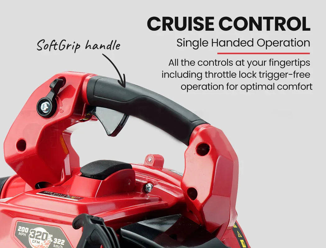 BAUMR-AG Cordless Leaf Blower Vacuum Petrol Hand Garden Lawn Held Vac 2-Stroke - Mekamart Australia