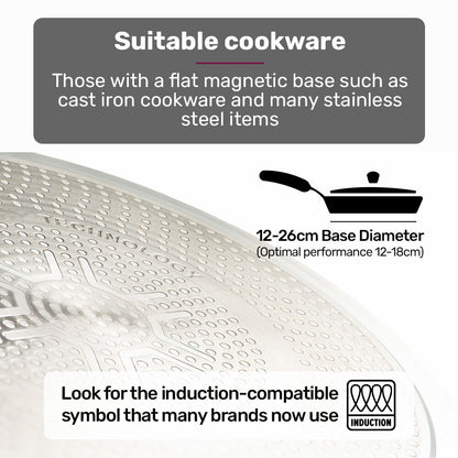 EUROCHEF Induction Cooktop, 2000W, 9 Heat Levels, Fast Electric Portable Cooker, Touch Controls