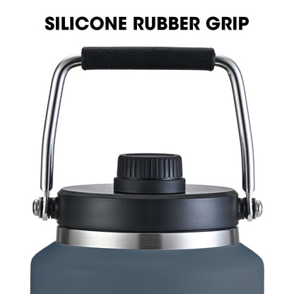 Baumr-AG 3.8L Double Wall Insulated Stainless Steel Water Bottle, Drink Jug with Handle, Blue