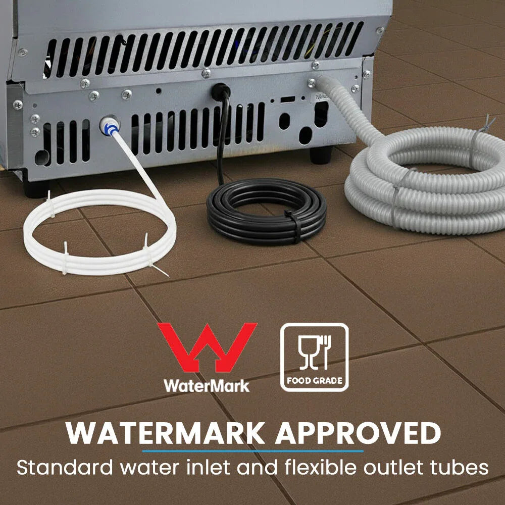 POLYCOOL Commercial Ice Maker Machine, up to 45kg/24hr, Timer & Self Cleaning Programs - Mekamart Australia