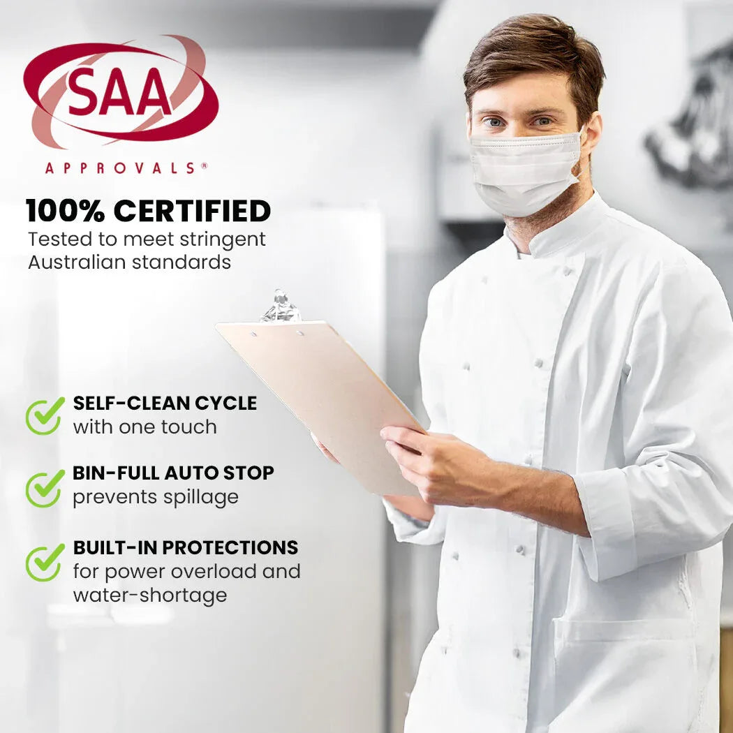 POLYCOOL Commercial Ice Maker Machine, up to 60kg/24hr, Timer & Self Cleaning Programs - Mekamart Australia