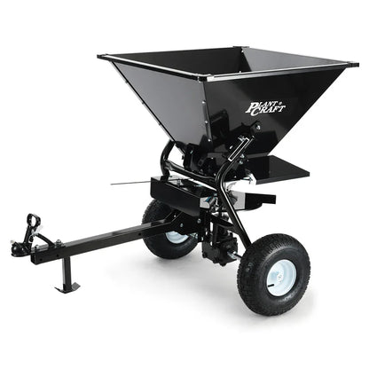 PlantCraft 160L Tow Behind Broadcast Seed and Fertiliser Spreader, 158kg Load, Heavy Duty - Mekamart Australia