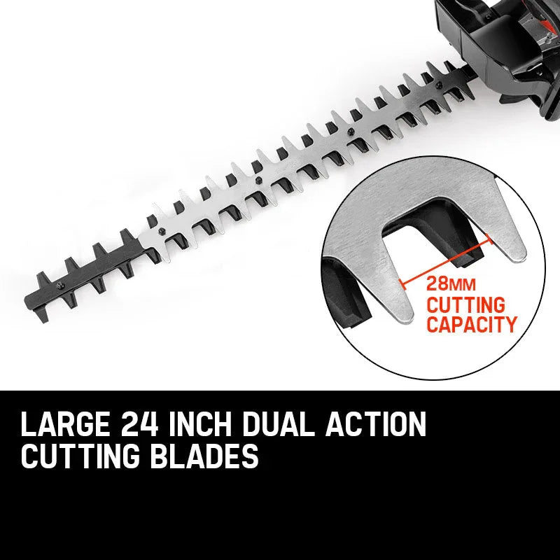 Baumr-AG 26CC Petrol Hedge Trimmer - 2-Stroke Clipper Saw Precision 24 Blade - Mekamart Australia