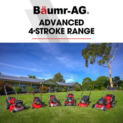 BAUMR-AG 18" 150cc Lawn Mower, 8 Heights, Steel Deck, Cup Holders, 4-Stroke Petrol Lawnmower - 730EX