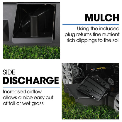 PowerBlade 20" 200cc Self-Propelled Lawn Mower, 7 Height, Steel Deck, Deck Wash Port, OHV 4-Stroke Petrol - VS900