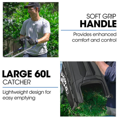 PowerBlade 20" 200cc Self-Propelled Lawn Mower, 7 Height, Steel Deck, Deck Wash Port, OHV 4-Stroke Petrol - VS900