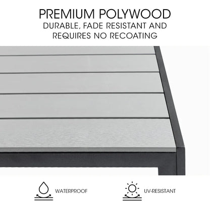 Fortia 5pc Outdoor Dining Furniture Set, 90 x 90cm Table and Chairs Setting for Outside