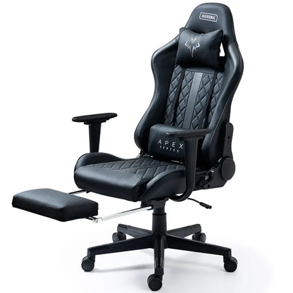 OVERDRIVE Apex Series Reclining Gaming Ergonomic Office Chair with Footrest, Black - Mekamart Australia