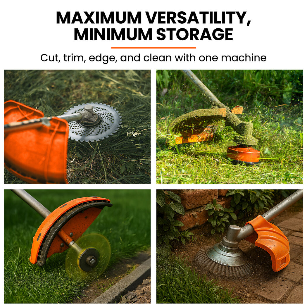 MTM 62cc 7in1 Brush Cutter Garden Multi-Tool , Pole Hedge & Line Trimmer, Bullhorn Handle, 12" Tree Trimming Pruning