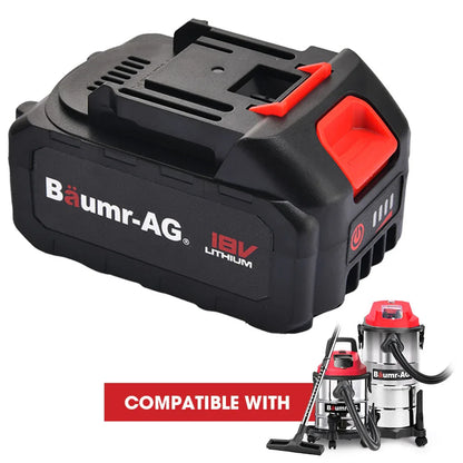 Baumr-AG 18V 4Ah Lithium-Ion Battery for Cordless Wet & Dry Vacuums - Mekamart Australia