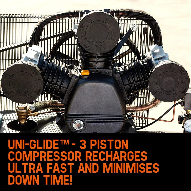 UNIMAC 115PSI 150L 7.5kW Industrial Electric Air Compressor, 20A 415V 3-Phase - Mekamart Australia