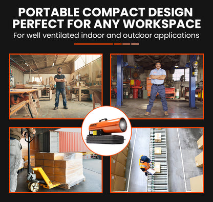 UNIMAC 20KW Portable Industrial Diesel Direct Forced Air Space Heater