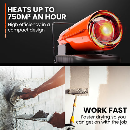 UNIMAC 30KW Portable Industrial Diesel Direct Forced Air Space Heater