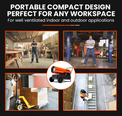 UNIMAC 30KW Portable Industrial Diesel Direct Forced Air Space Heater