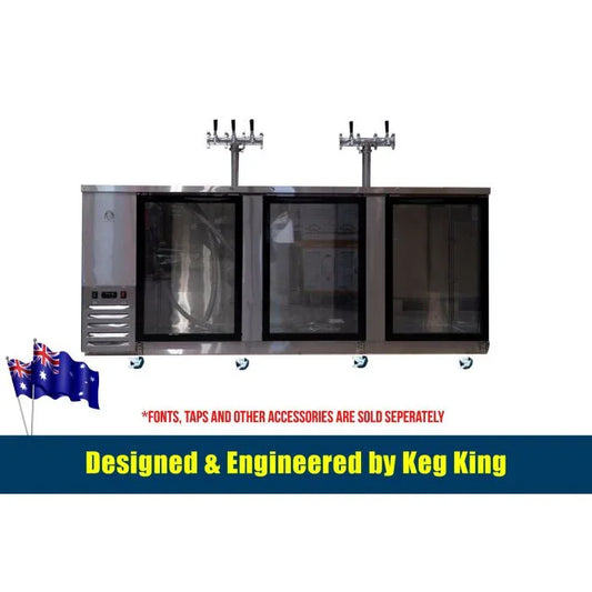 Kegerator - KegMaster Super Deluxe - Three Door - Mekamart Australia