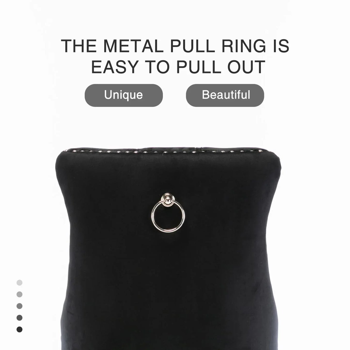 2X Velvet Bar Stools with Studs Trim Wooden Legs Tufted Dining Chairs Kitchen - Mekamart Australia