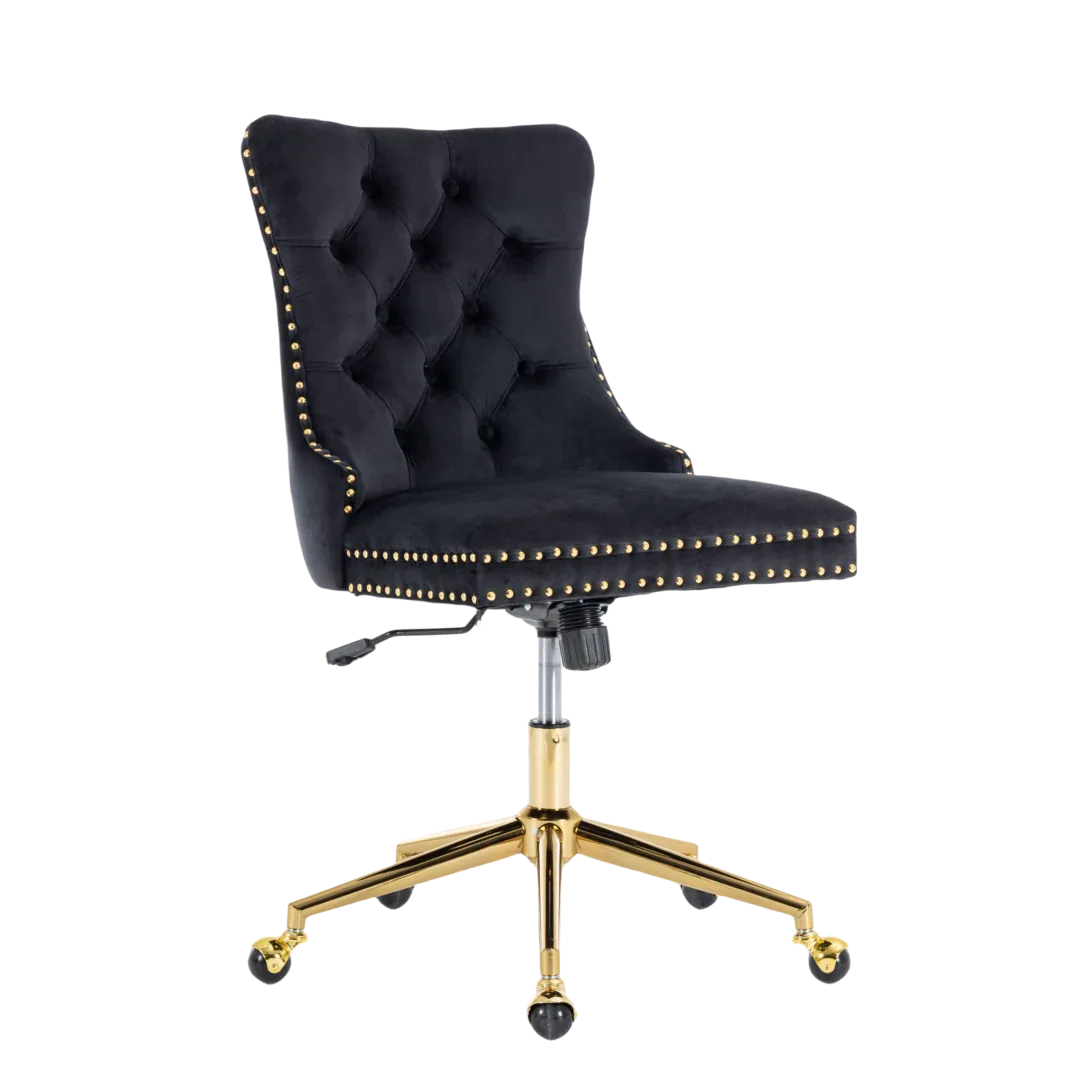 Velvet Home Office Chair- Black - Mekamart Australia