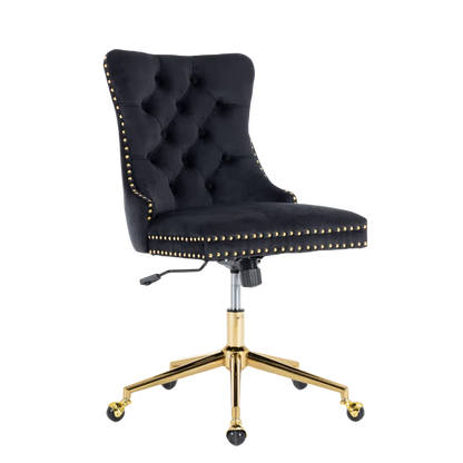 Velvet Home Office Chair- Black - Mekamart Australia