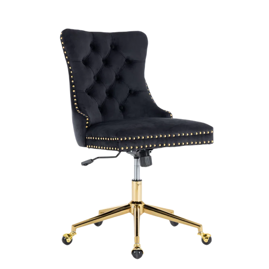 Velvet Home Office Chair- Black - Mekamart Australia