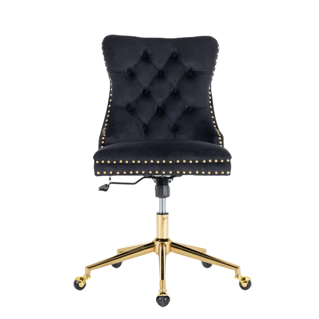 Velvet Home Office Chair- Black - Mekamart Australia
