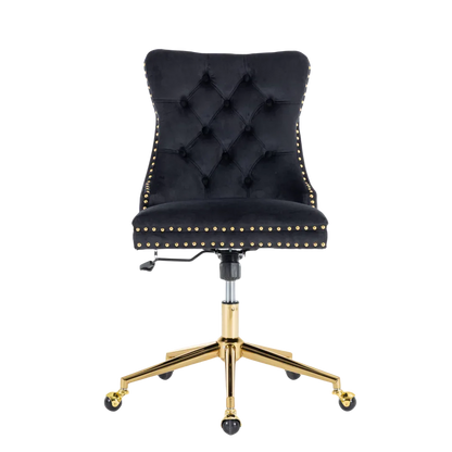 Velvet Home Office Chair- Black - Mekamart Australia