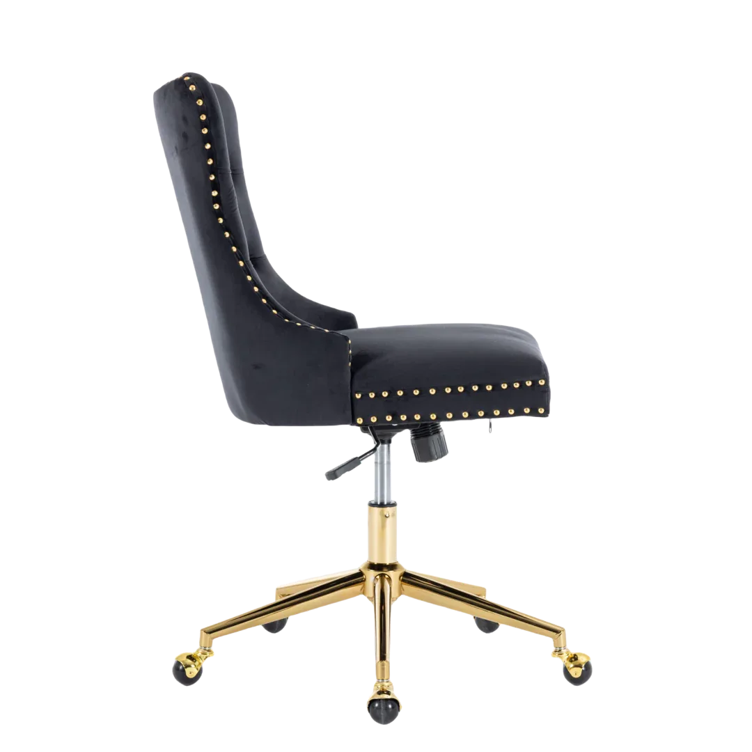 Velvet Home Office Chair- Black - Mekamart Australia