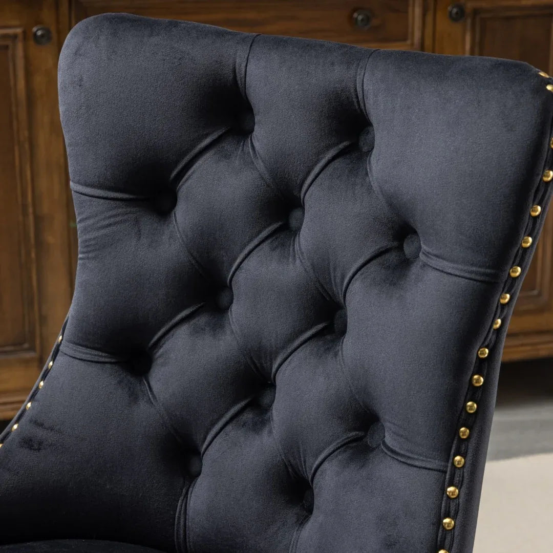 Velvet Home Office Chair- Black - Mekamart Australia