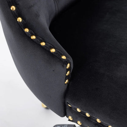 Velvet Home Office Chair- Black - Mekamart Australia