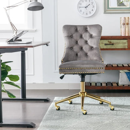 Velvet Home Office Chair- Grey - Mekamart Australia