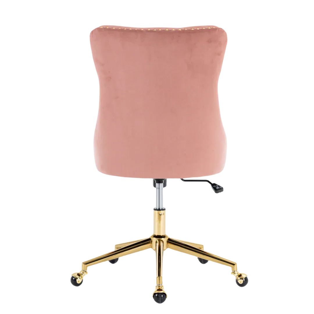 Velvet Home Office Chair- Pink - Mekamart Australia