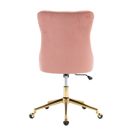 Velvet Home Office Chair- Pink - Mekamart Australia
