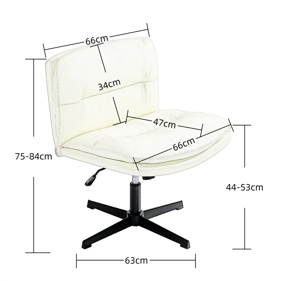 Faux Leather Home Office Chair -Beige - Mekamart Australia