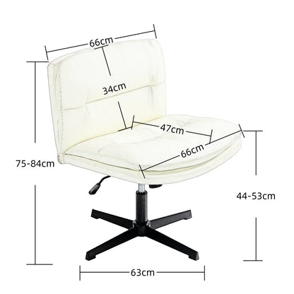Faux Leather Home Office Chair -Beige - Mekamart Australia