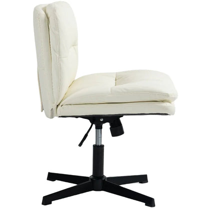 Faux Leather Home Office Chair -Beige - Mekamart Australia