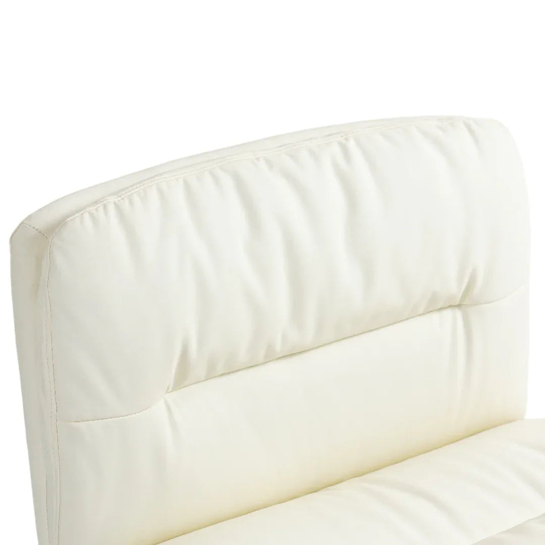 Faux Leather Home Office Chair -Beige - Mekamart Australia