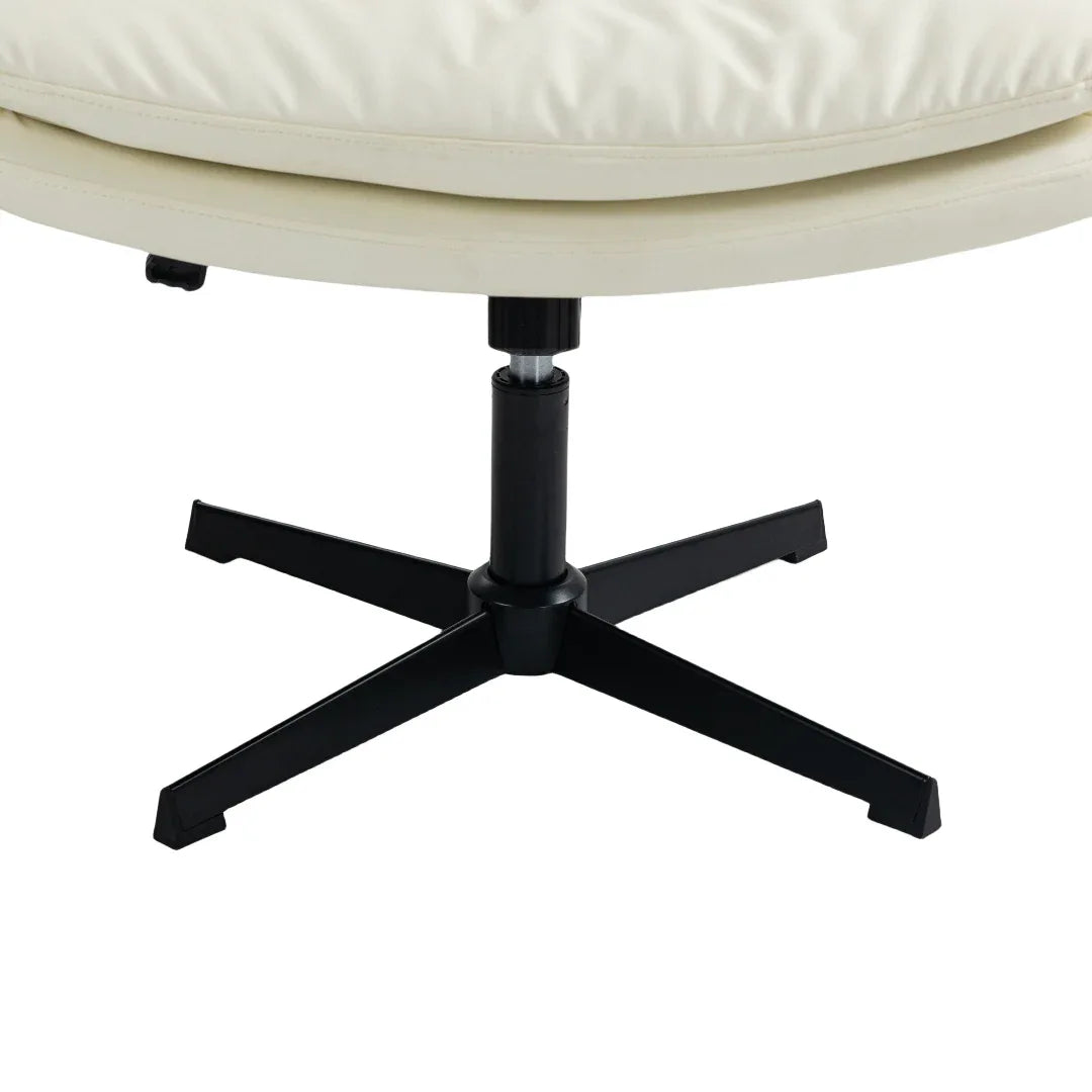 Faux Leather Home Office Chair -Beige - Mekamart Australia