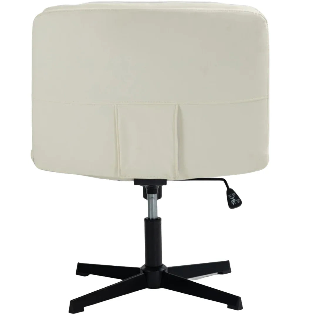 Faux Leather Home Office Chair -Beige - Mekamart Australia