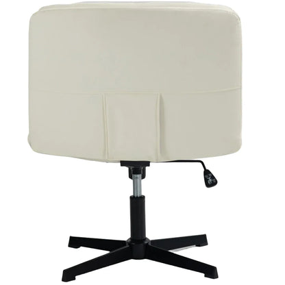 Faux Leather Home Office Chair -Beige - Mekamart Australia